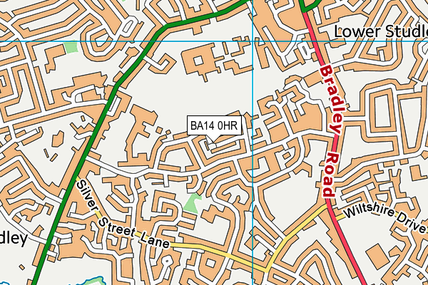 BA14 0HR map - OS VectorMap District (Ordnance Survey)
