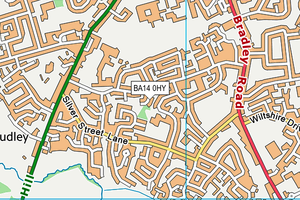 BA14 0HY map - OS VectorMap District (Ordnance Survey)