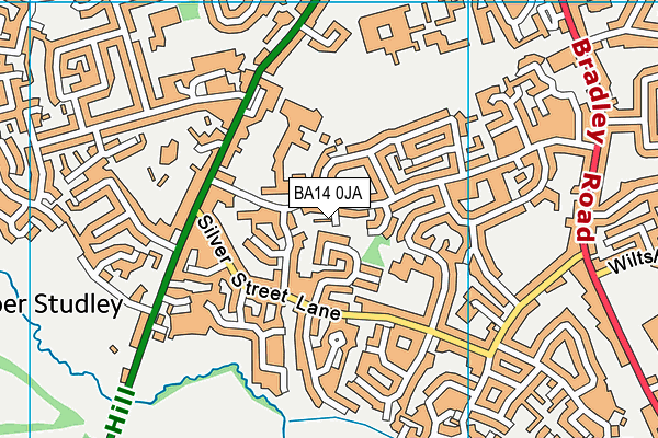 BA14 0JA map - OS VectorMap District (Ordnance Survey)