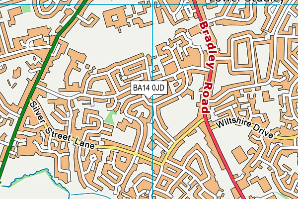 BA14 0JD map - OS VectorMap District (Ordnance Survey)