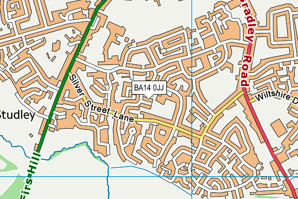 BA14 0JJ map - OS VectorMap District (Ordnance Survey)