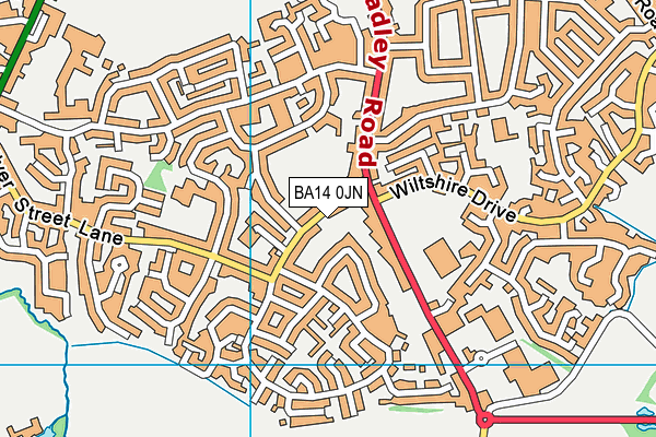 BA14 0JN map - OS VectorMap District (Ordnance Survey)