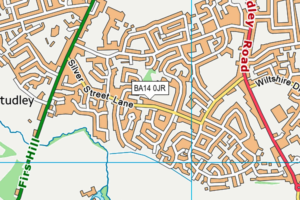 BA14 0JR map - OS VectorMap District (Ordnance Survey)