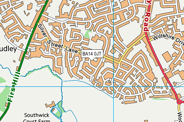 BA14 0JT map - OS VectorMap District (Ordnance Survey)