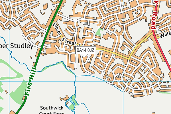 BA14 0JZ map - OS VectorMap District (Ordnance Survey)