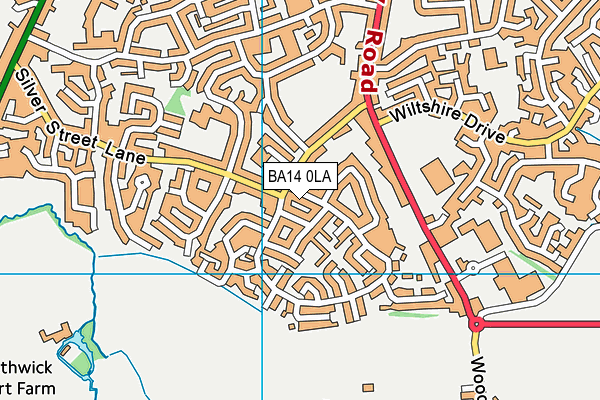 BA14 0LA map - OS VectorMap District (Ordnance Survey)