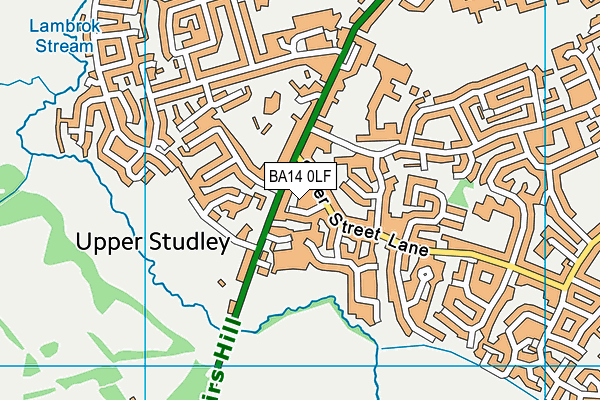 BA14 0LF map - OS VectorMap District (Ordnance Survey)