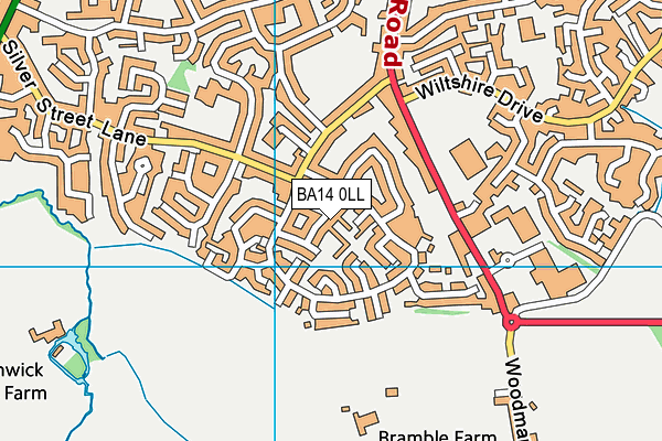 BA14 0LL map - OS VectorMap District (Ordnance Survey)