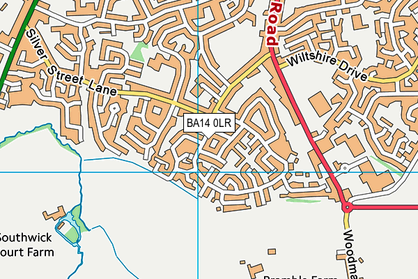BA14 0LR map - OS VectorMap District (Ordnance Survey)