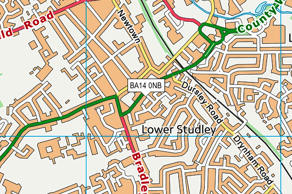 BA14 0NB map - OS VectorMap District (Ordnance Survey)