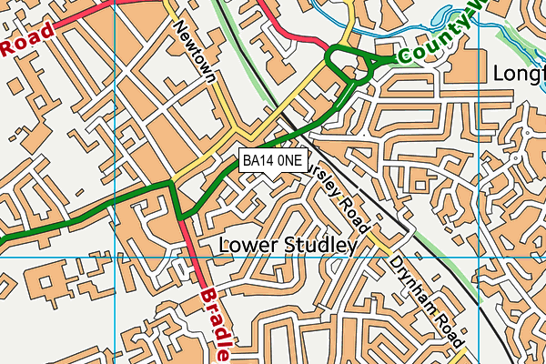 BA14 0NE map - OS VectorMap District (Ordnance Survey)