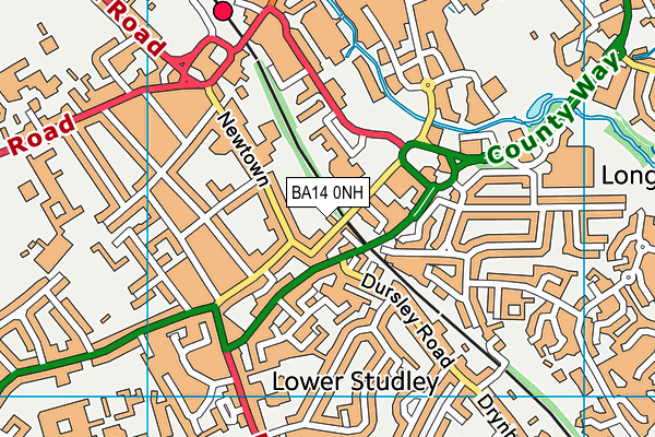 BA14 0NH map - OS VectorMap District (Ordnance Survey)