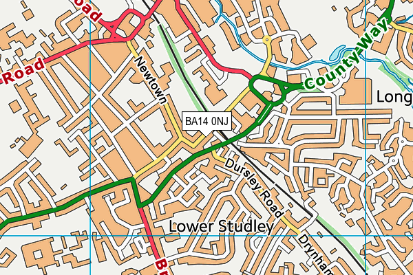 BA14 0NJ map - OS VectorMap District (Ordnance Survey)