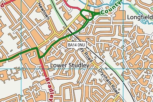 BA14 0NU map - OS VectorMap District (Ordnance Survey)