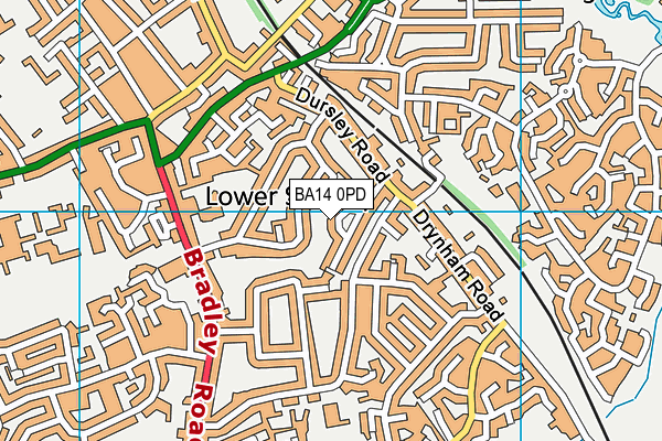 BA14 0PD map - OS VectorMap District (Ordnance Survey)