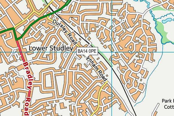 BA14 0PE map - OS VectorMap District (Ordnance Survey)