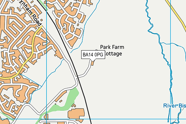 BA14 0PG map - OS VectorMap District (Ordnance Survey)