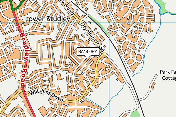 BA14 0PY map - OS VectorMap District (Ordnance Survey)