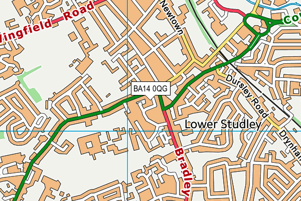 BA14 0QG map - OS VectorMap District (Ordnance Survey)