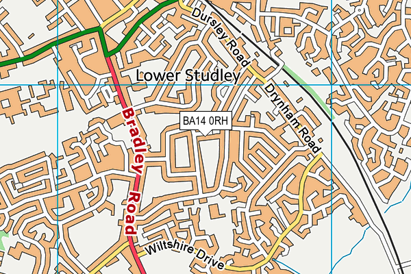 BA14 0RH map - OS VectorMap District (Ordnance Survey)