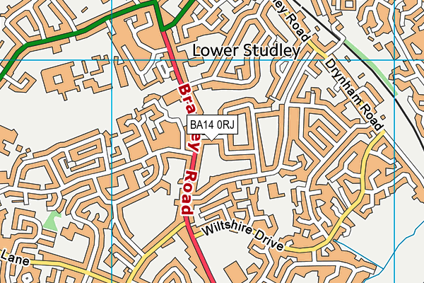 BA14 0RJ map - OS VectorMap District (Ordnance Survey)