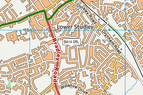 BA14 0RL map - OS VectorMap District (Ordnance Survey)