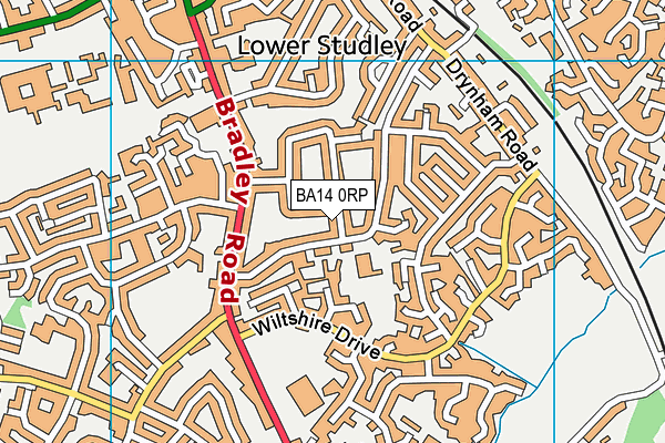 BA14 0RP map - OS VectorMap District (Ordnance Survey)