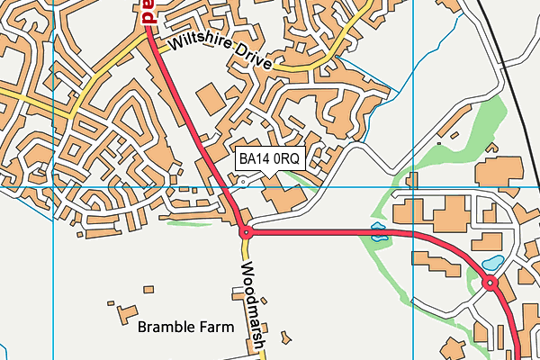 BA14 0RQ map - OS VectorMap District (Ordnance Survey)