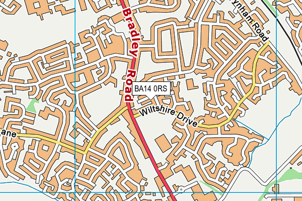 BA14 0RS map - OS VectorMap District (Ordnance Survey)