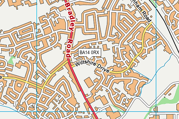 BA14 0RX map - OS VectorMap District (Ordnance Survey)
