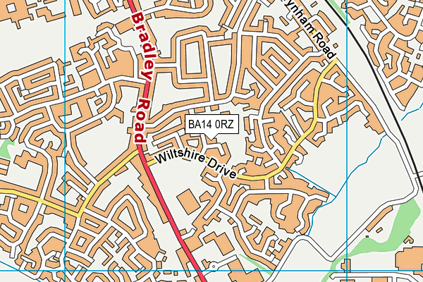 BA14 0RZ map - OS VectorMap District (Ordnance Survey)