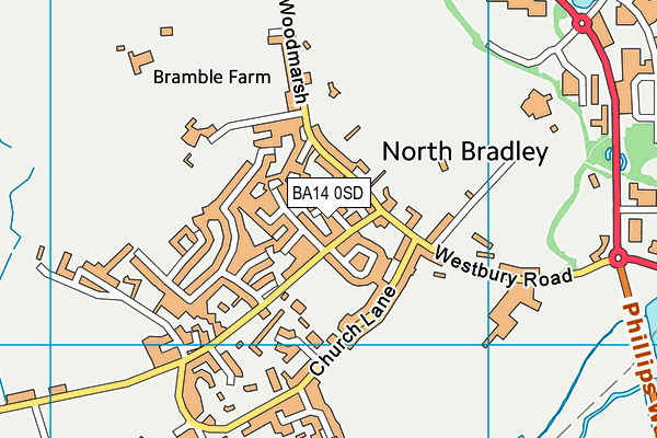 BA14 0SD map - OS VectorMap District (Ordnance Survey)