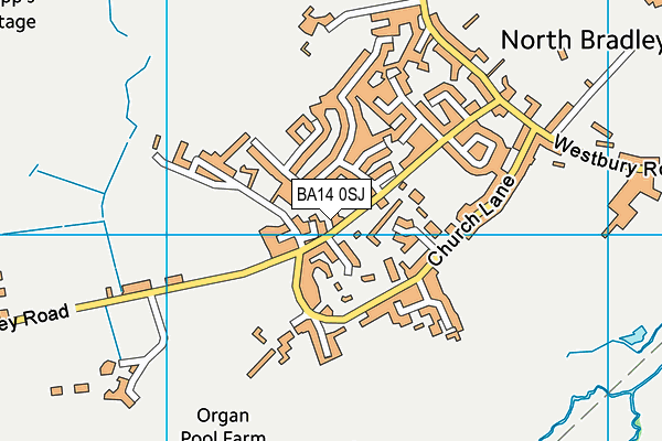 BA14 0SJ map - OS VectorMap District (Ordnance Survey)