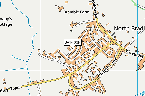 BA14 0SP map - OS VectorMap District (Ordnance Survey)