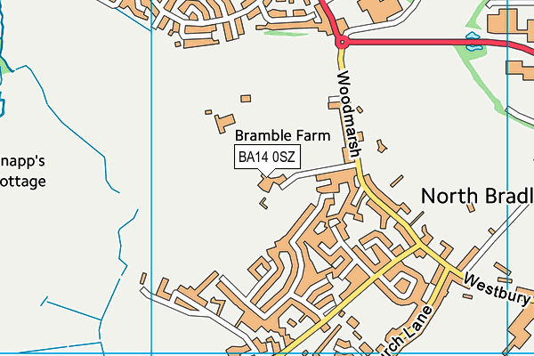 BA14 0SZ map - OS VectorMap District (Ordnance Survey)