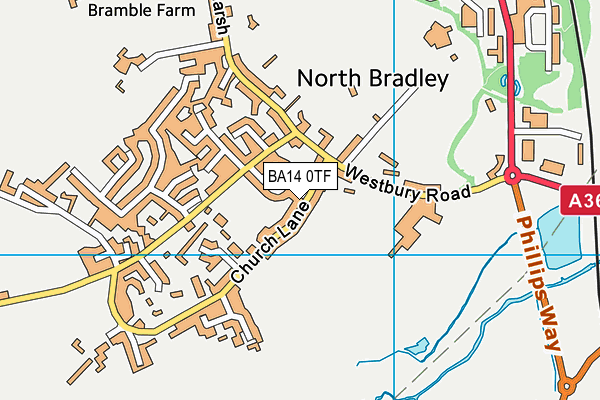 BA14 0TF map - OS VectorMap District (Ordnance Survey)