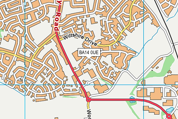 BA14 0UE map - OS VectorMap District (Ordnance Survey)