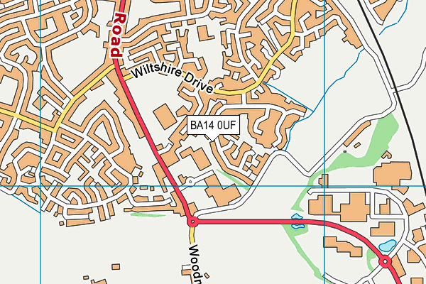 BA14 0UF map - OS VectorMap District (Ordnance Survey)