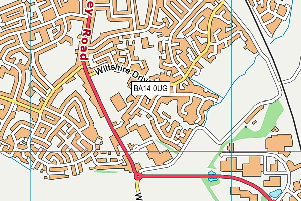 BA14 0UG map - OS VectorMap District (Ordnance Survey)