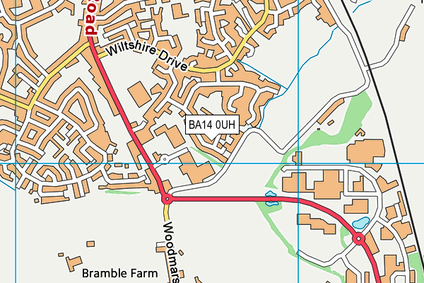 BA14 0UH map - OS VectorMap District (Ordnance Survey)