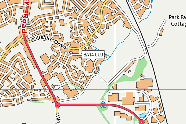 BA14 0UJ map - OS VectorMap District (Ordnance Survey)