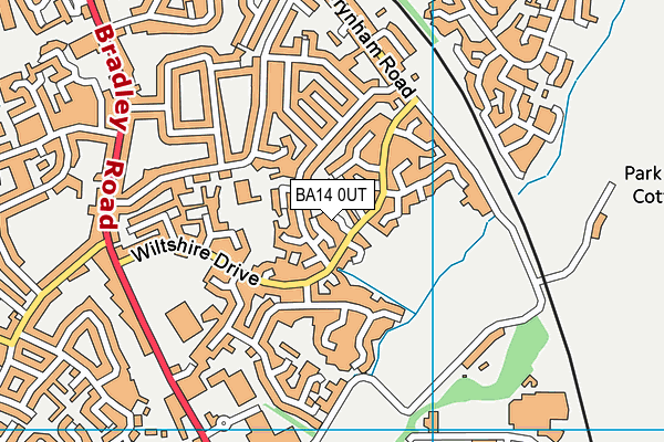 BA14 0UT map - OS VectorMap District (Ordnance Survey)