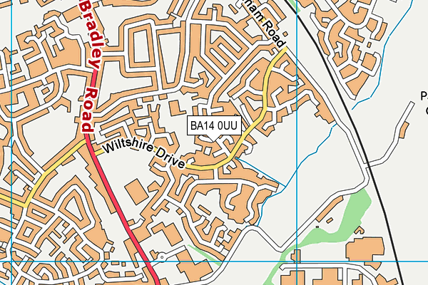 BA14 0UU map - OS VectorMap District (Ordnance Survey)