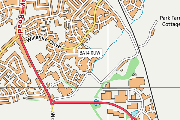 BA14 0UW map - OS VectorMap District (Ordnance Survey)