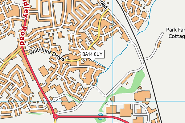 BA14 0UY map - OS VectorMap District (Ordnance Survey)