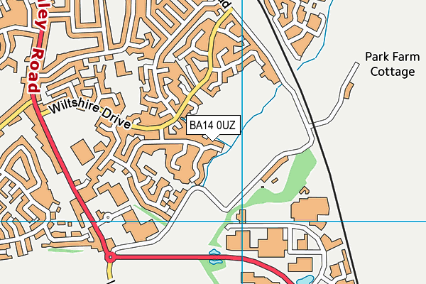 BA14 0UZ map - OS VectorMap District (Ordnance Survey)
