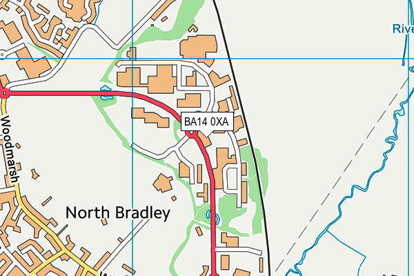 BA14 0XA map - OS VectorMap District (Ordnance Survey)