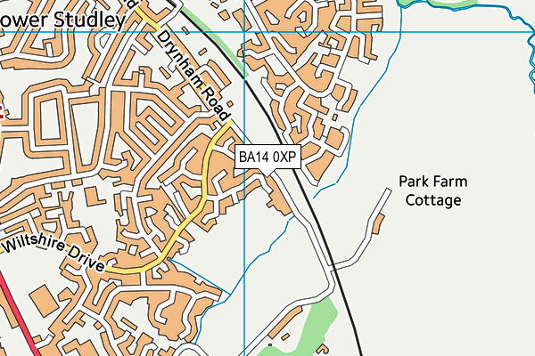 BA14 0XP map - OS VectorMap District (Ordnance Survey)