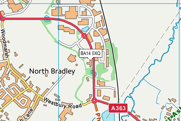 BA14 0XQ map - OS VectorMap District (Ordnance Survey)