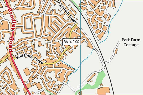 BA14 0XX map - OS VectorMap District (Ordnance Survey)
